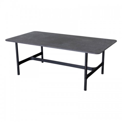 CANE-LINE 케인 라인 Twist coffee 테이블 120 x 60 cm lava grey - fossil 블랙 CLP120X60RCC-5017AL