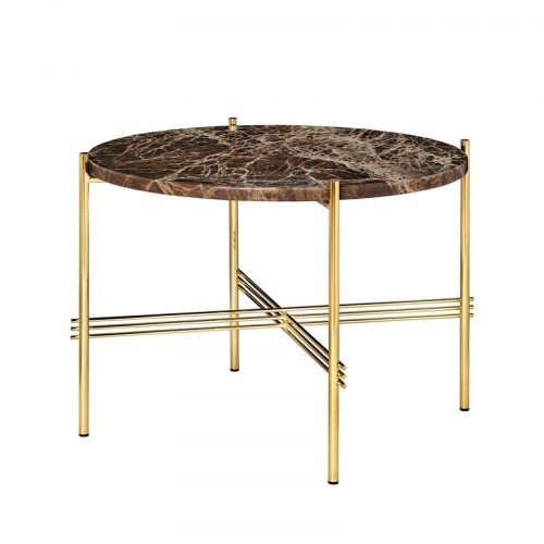 GUBI 구비 TS coffee 테이블 55 cm 브라스 - brown marble GB10017153