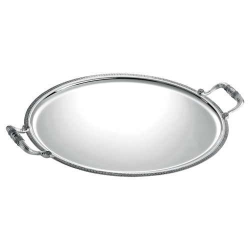 크리스토플레 Malmaison 실버 접시D 오발 서빙 트레이 with Handles Christofle Malmaison Silver Plated Oval Serving Tray with Handles 00663