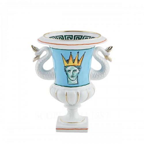 GINORI 1735 Ginori 화병 꽃병 Mediceo 씨 블루 il Viaggio di Nettuno Ginori 1735 Ginori Vase Mediceo Sea Blue il Viaggio di Nettuno 01083