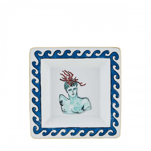 GINORI 1735 Ginori 사각 스퀘어 트레이 Small 화이트 il Viaggio di Nettuno Ginori 1735 Ginori Square Tray Small White il Viaggio di Nettuno 01081
