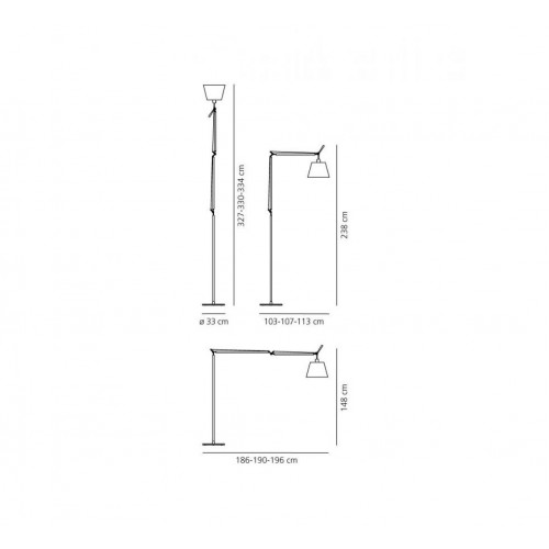 아르떼미데 톨로메오 메가 스탠드조명 플로어스탠드 파치먼트 Paper LED / Artemide Tolomeo Mega Floor Lamp Parchment Paper LED 26993