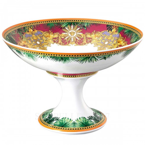 베르사체 볼 on Foot 35 cm Jungle Animalier Versace Bowl on Foot 35 cm Jungle Animalier 02527