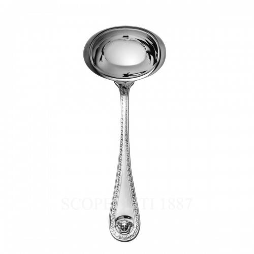 베르사체 Sauce 국자 메두사 커트러리 실버 접시 Versace Sauce Ladle Medusa Cutlery Silver Plated 02203