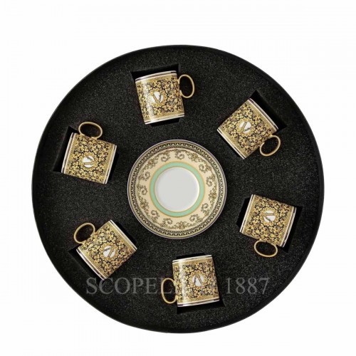 베르사체 6 에스프레소 컵S and 소서 Gift Set Barocco Mosaic Versace 6 Espresso Cups and Saucers Gift Set Barocco Mosaic 02129