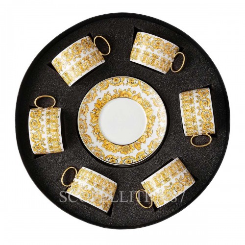 베르사체 Gift Set of 6 Tea Cups and 소서 메두사 Rhapsody Versace Gift Set of 6 Tea Cups and Saucers Medusa Rhapsody 02070