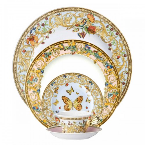 베르사체 Le jardin de 5 피스 P레이스 Setting Versace Le jardin de 5 Piece Place Setting 02042