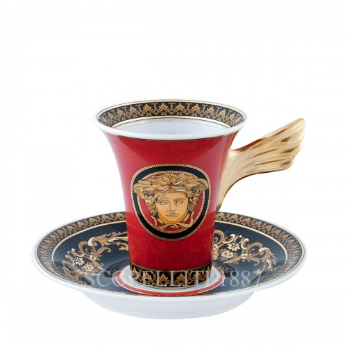베르사체 Coffee 컵앤소서 메두사 Red Versace Coffee Cup and Saucer Medusa Red 02025