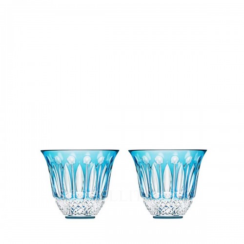 SAINT LOUIS Tommy Set of 2 Flared 텀블러 라이트 블루 Saint Louis Saint Louis Tommy Set of 2 Flared Tumblers Light Blue 01692