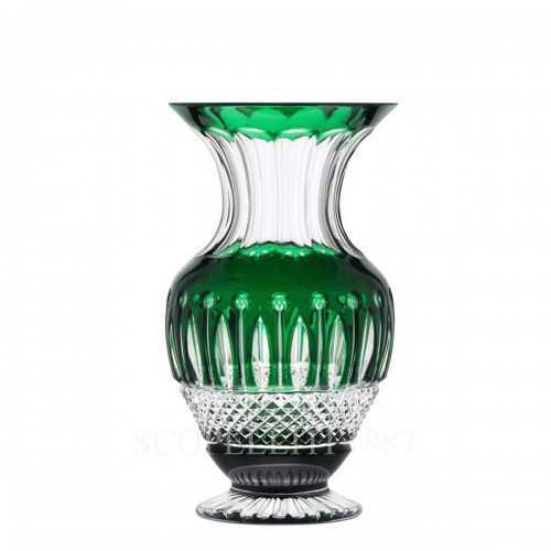 SAINT LOUIS Tommy 크리스탈 화병 꽃병 그린 Saint Louis Saint Louis Tommy Crystal Vase Green 01670
