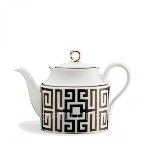 GINORI 1735 티포트 Labirinto 블랙 Ginori 1735 Teapot Labirinto Black 01633