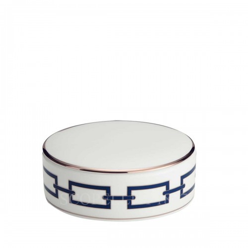 GINORI 1735 Ginori Round Box with Lid Catene 블루 Ginori 1735 Ginori Round Box with Lid Catene Blue 01433