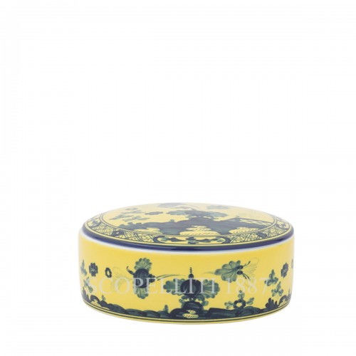GINORI 1735 Round Box With Lid 오리엔트E Italiano Citrino Ginori 1735 Round Box With Lid Oriente Italiano Citrino 01419