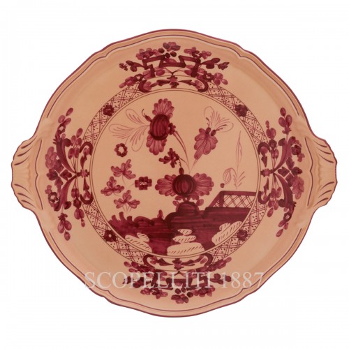 GINORI 1735 Round 케이크 접시 오리엔트E Italiano Vermiglio Ginori 1735 Round Cake Plate Oriente Italiano Vermiglio 01146