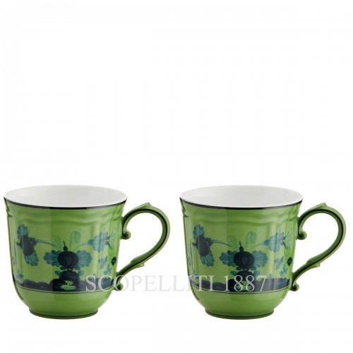 GINORI 1735 머그 Set For Two 오리엔트E Italiano Malachite Ginori 1735 Mug Set For Two Oriente Italiano Malachite 00924