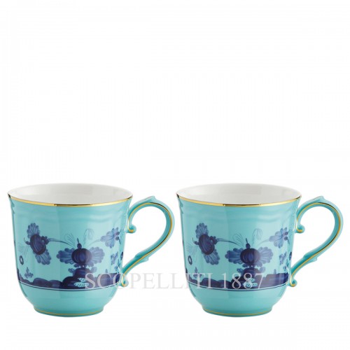 GINORI 1735 머그 Set For Two 오리엔트E Italiano Iris Ginori 1735 Mug Set For Two Oriente Italiano Iris 00916