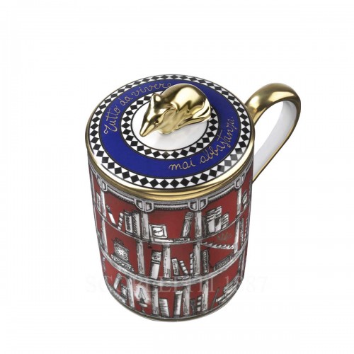 GINORI 1735 Ginori 토템 Rat 머그 with Lid Customizable Ginori 1735 Ginori Totem Rat Mug with Lid Customizable 00897