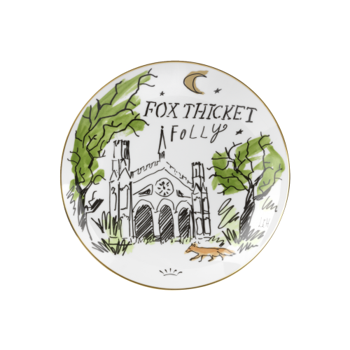 지노리 1735 Designer 접시 Fox Thicket Folly Ginori plate 01186