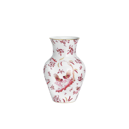지노리 1735 Small Ming 화병 꽃병 Oro di Doccia Magenta Ginori Vase 01131