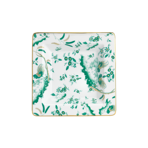 지노리 1735 Small 사각 스퀘어D Vide poche Oro di Doccia Giada Ginori squared 01079