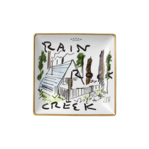 지노리 1735 Designer 사각 스퀘어D vide poche Rain Rock Creek Ginori squared 01071