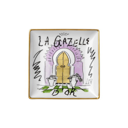 지노리 1735 Designer 사각 스퀘어D vide poche La Gazelle dOr Ginori squared 01067