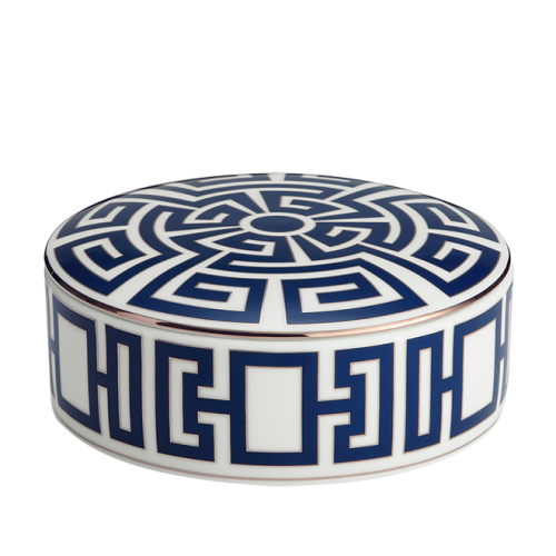 지노리 1735 Round box Labirinto Zaffiro Ginori 01056