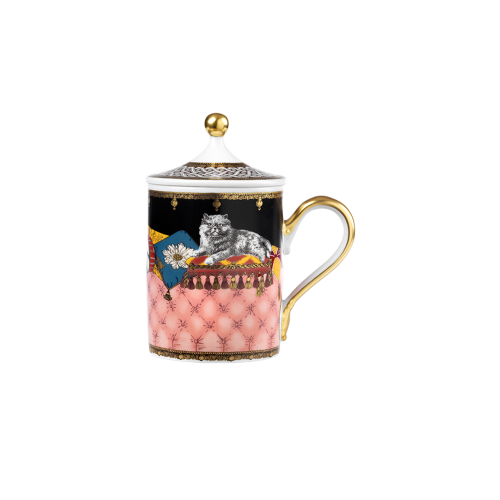 지노리 1735 Cat 머그 with 커버 Ginori Mug cover 00555