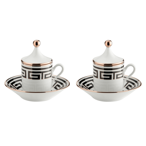 지노리 1735 Espresso set for two Labirinto Nero Ginori 00497