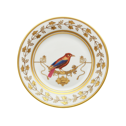 지노리 1735 브레드 접시 Voliere Tangara Du Canada Ginori Bread plate 00131