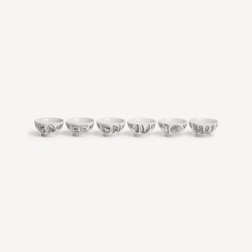 포르나세티 Set 6 appetizer 볼S Cocktalia Fornasetti Set 6 appetizer bowls Cocktalia 00789