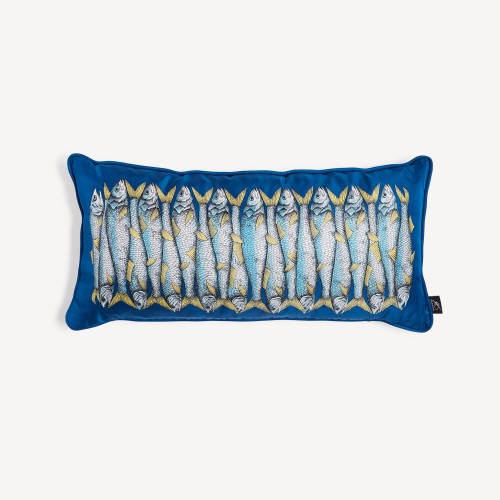 포르나세티 쿠션 Sardine 블루 Fornasetti Cushion Sardine blue 00746