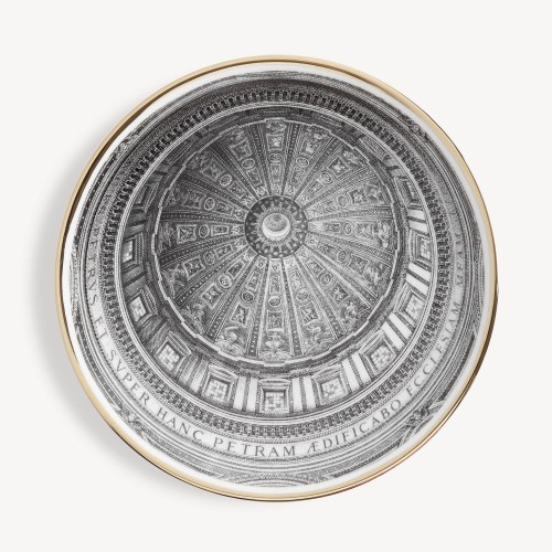 포르나세티 접시 Cupola San Pietro Fornasetti Plate Cupola San Pietro 00599