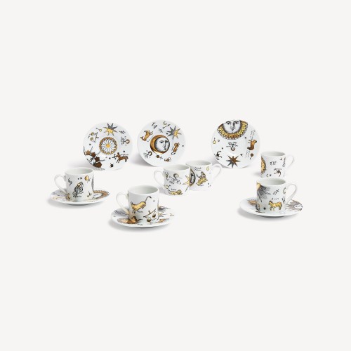 포르나세티 Set 6 커피잔S 아스트로NOMICI Fornasetti Set 6 coffee cups Astronomici 00578