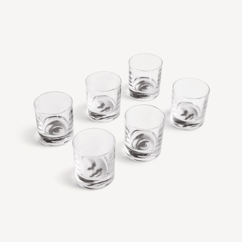 포르나세티 Set 6 글라스ES Occhio e Bocca Fornasetti Set 6 glasses Occhio e Bocca 00511