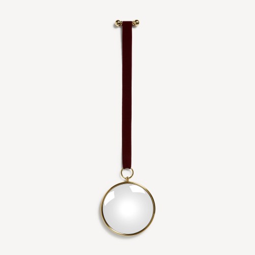 포르나세티 Magic convex 거울 with 벨벳 ribbon Fornasetti Magic convex mirror with velvet ribbon 00451