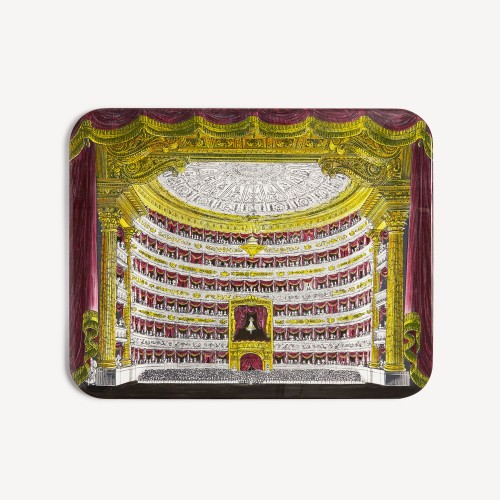 포르나세티 트레이 Teatro Scala Interno Fornasetti Tray Teatro Scala Interno 00387