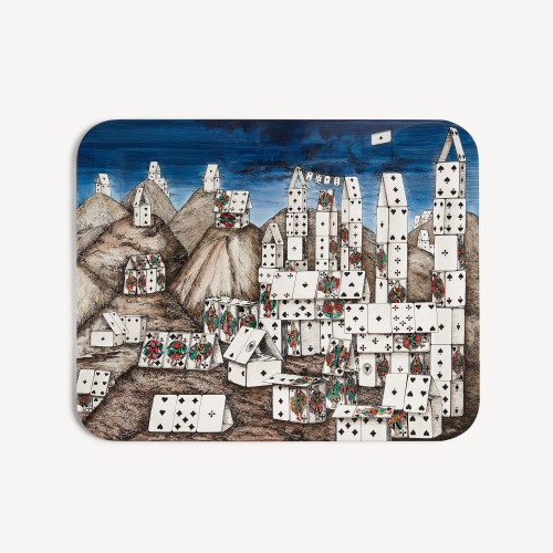 포르나세티 트레이 Citt? di Carte Fornasetti Tray Citt? di Carte 00376