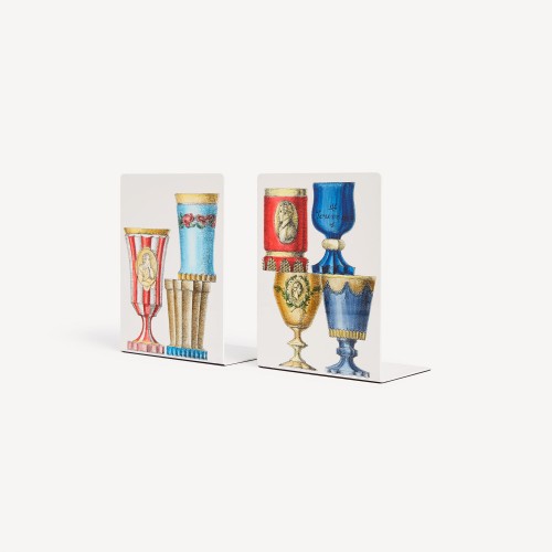 포르나세티 Bookends Bicchieri di Boemia Fornasetti Bookends Bicchieri di Boemia 00293