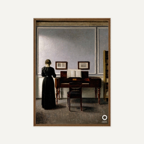 그릿시즌 빌헬름 함메르쇠이 / Interior. With Piano and Woman in Black, 1901 (액자포함, 60x84)