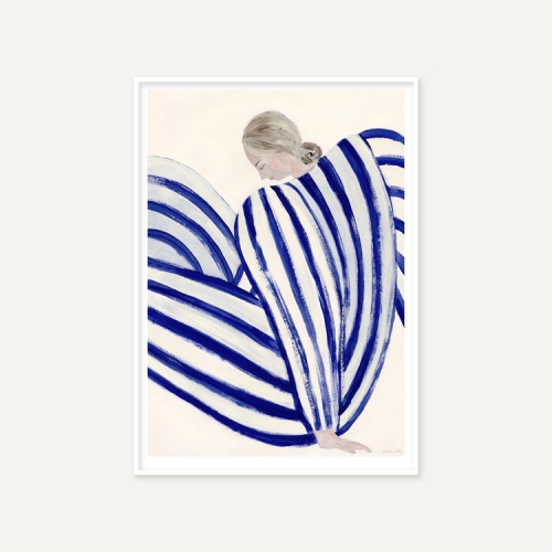 그릿시즌 소피아 린드 / Blue Stripe At Concorde (액자포함, 50x70)