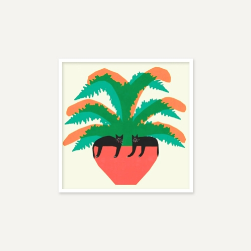 그릿시즌 야콥 자사다 / Cats in a fern (액자포함, 30x30)