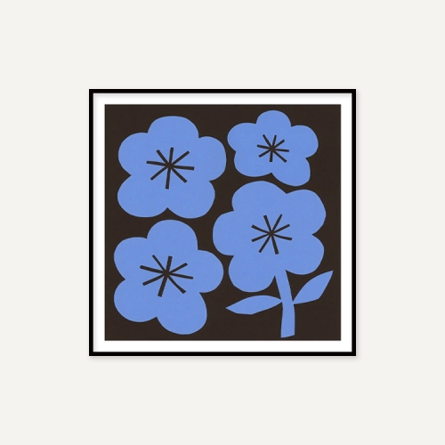 그릿시즌 레이아 브라이언스 / Blue Flowers (액자포함, 50x50)