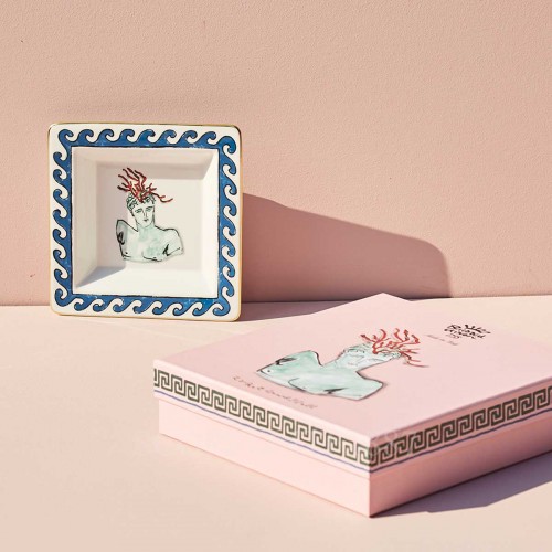 GINORI 1735 Ginori 사각 스퀘어 트레이 Small 화이트 il Viaggio di Nettuno Ginori 1735 Ginori Square Tray Small White il Viaggio di Nettuno 01081 2/3