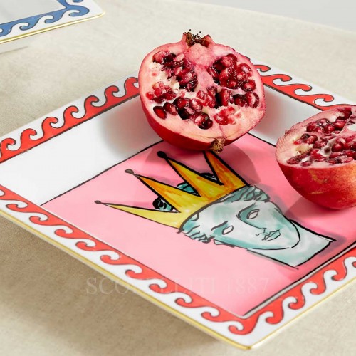 GINORI 1735 Ginori 사각 스퀘어 트레이 라지 핑크 il Viaggio di Nettuno Ginori 1735 Ginori Square Tray Large Pink il Viaggio di Nettuno 01080 2/3