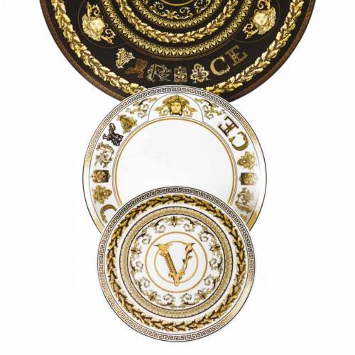 베르사체 Service 접시 33 cm Virtus Gala 블랙 Versace Service Plate 33 cm Virtus Gala Black 02434 2/3
