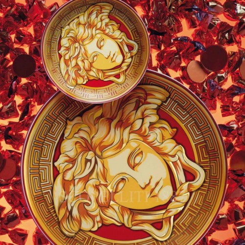 베르사체 브레드 접시 메두사 Amplified 골든 Coin Versace Bread Plate Medusa Amplified Golden Coin 02417 2/3