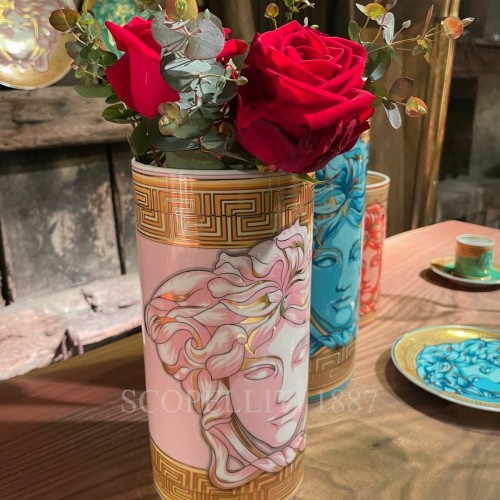 베르사체 화병 꽃병 24 cm 메두사 Amplified 핑크 Coin Versace Vase 24 cm Medusa Amplified Pink Coin 02315 2/3