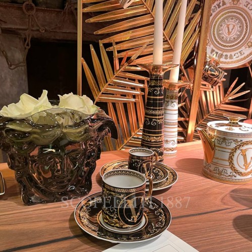 베르사체 Espresso 컵앤소서 Virtus Gala 블랙 Versace Espresso Cup and Saucer Virtus Gala Black 02127 2/3