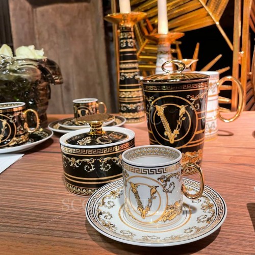 베르사체 Espresso 컵앤소서 Virtus Gala 블랙 Versace Espresso Cup and Saucer Virtus Gala Black 02127 3/3